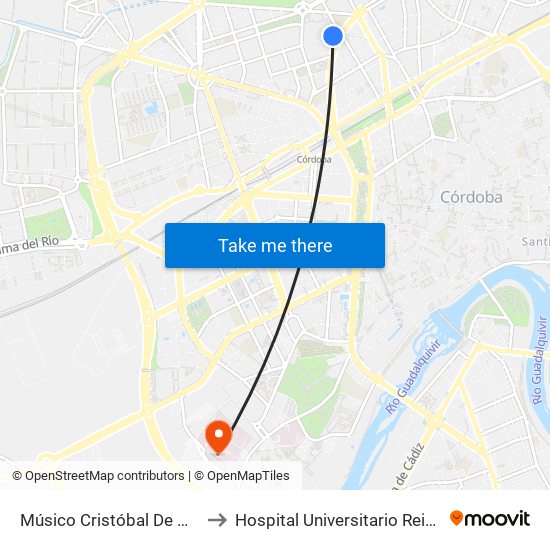 Músico Cristóbal De Morales to Hospital Universitario Reina Sofía map