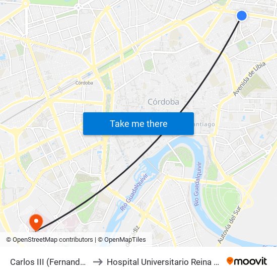 Carlos III (Fernando Iv) to Hospital Universitario Reina Sofía map