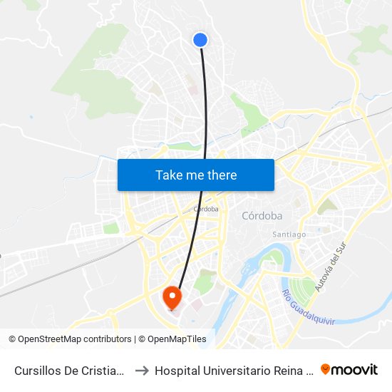 Cursillos De Cristiandad to Hospital Universitario Reina Sofía map