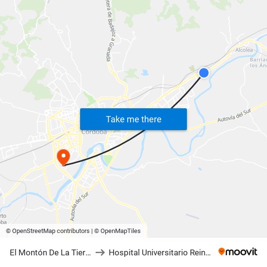 El Montón De La Tierra Dc to Hospital Universitario Reina Sofía map