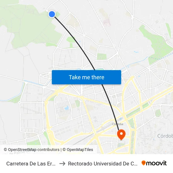 Carretera De Las Ermitas to Rectorado Universidad De Córdoba map