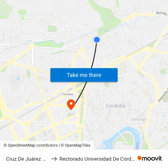 Cruz De Juárez D.C. to Rectorado Universidad De Córdoba map