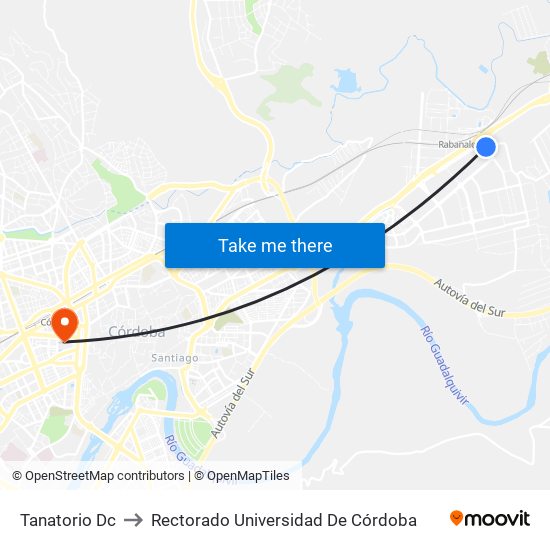 Tanatorio Dc to Rectorado Universidad De Córdoba map