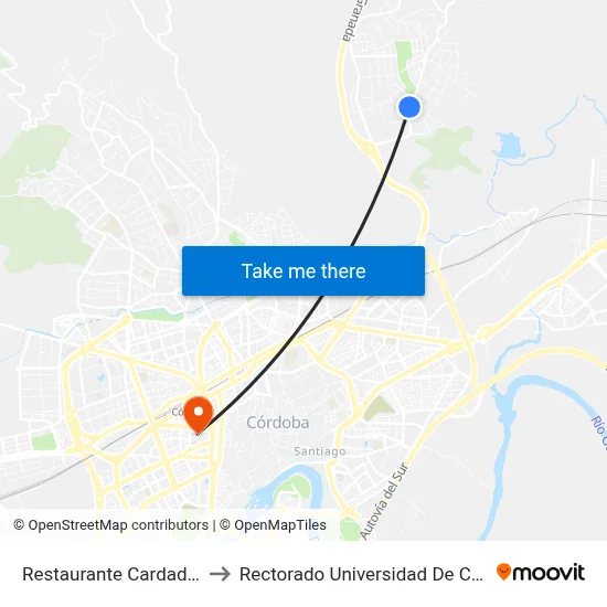 Restaurante Cardador Dc to Rectorado Universidad De Córdoba map