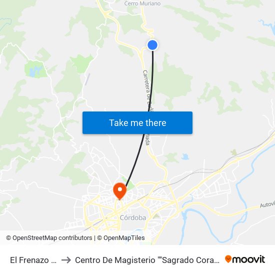 El Frenazo Dc to Centro De Magisterio ""Sagrado Corazón"" map
