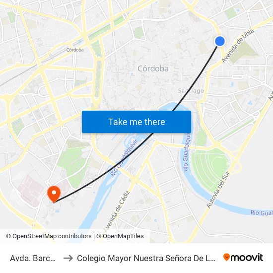 Avda. Barcelona to Colegio Mayor Nuestra Señora De La Asunción map
