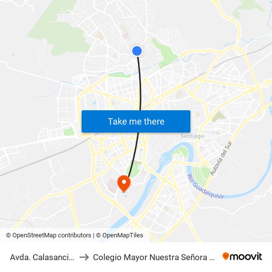 Avda. Calasancio 2ª D.C. to Colegio Mayor Nuestra Señora De La Asunción map