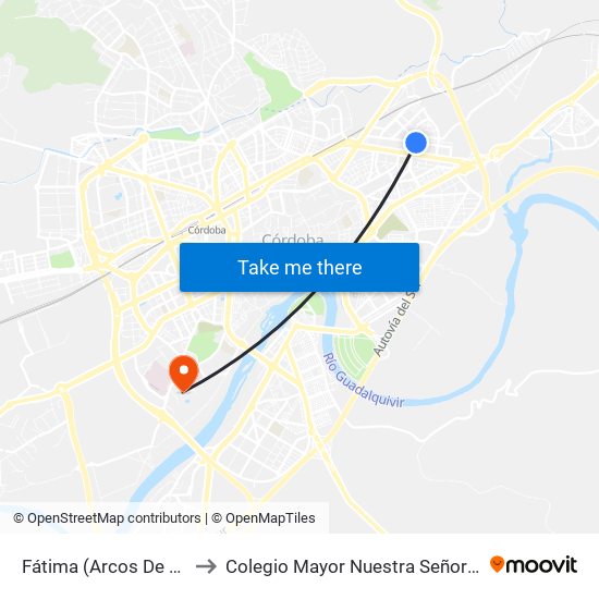 Fátima (Arcos De La Frontera) to Colegio Mayor Nuestra Señora De La Asunción map