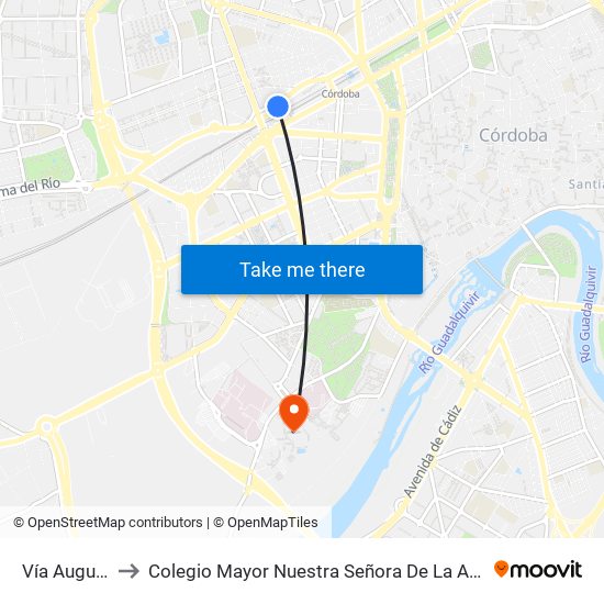 Vía Augusta to Colegio Mayor Nuestra Señora De La Asunción map