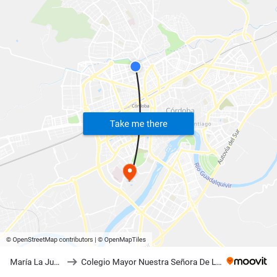 María La Judía 1ª to Colegio Mayor Nuestra Señora De La Asunción map