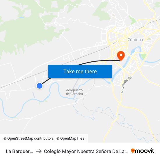 La Barquera Dc to Colegio Mayor Nuestra Señora De La Asunción map
