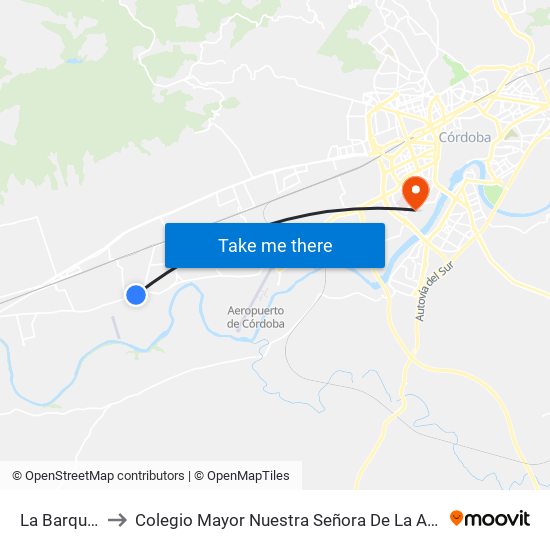 La Barquera to Colegio Mayor Nuestra Señora De La Asunción map