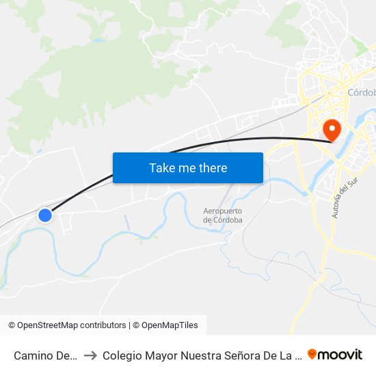 Camino Del Río to Colegio Mayor Nuestra Señora De La Asunción map