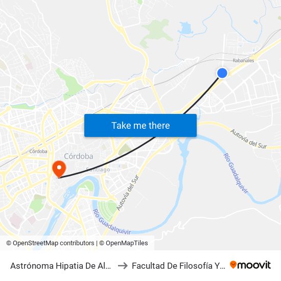 Astrónoma Hipatia De Alejandría to Facultad De Filosofía Y Letras map