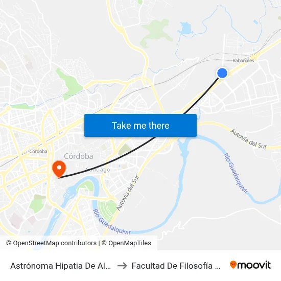 Astrónoma Hipatia De Alejandría to Facultad De Filosofía Y Letras map