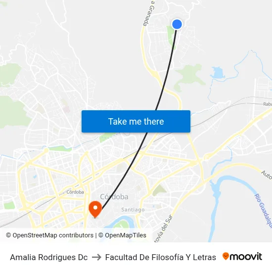 Amalia Rodrigues Dc to Facultad De Filosofía Y Letras map