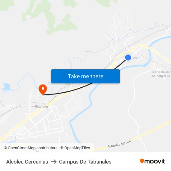 Alcolea Cercanías to Campus De Rabanales map