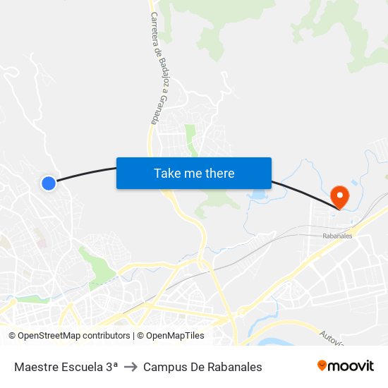 Maestre Escuela 3ª to Campus De Rabanales map