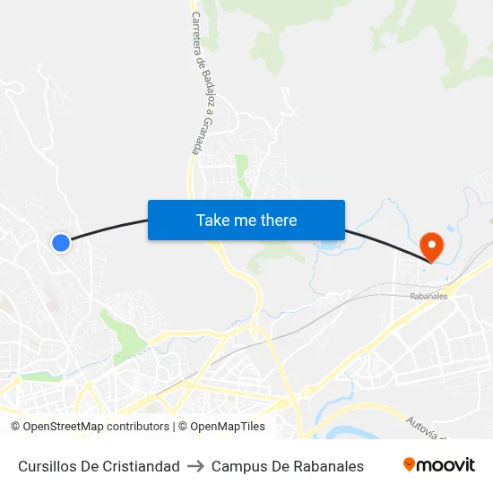 Cursillos De Cristiandad to Campus De Rabanales map