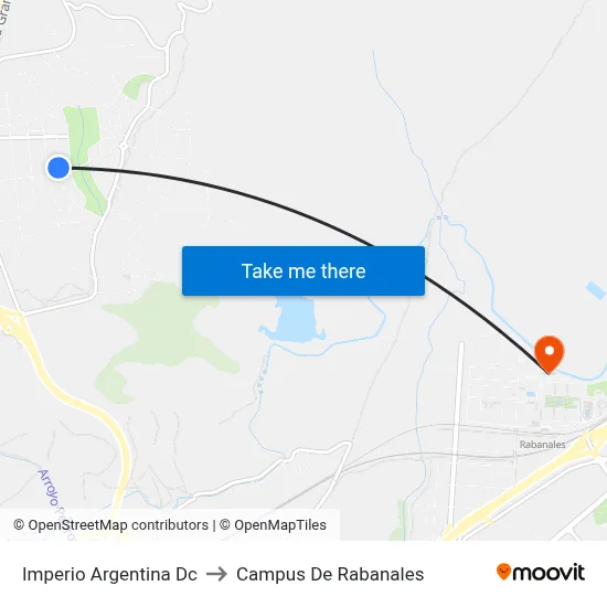 Imperio Argentina Dc to Campus De Rabanales map