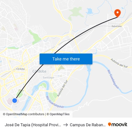 José De Tapia (Hospital Provincial) to Campus De Rabanales map