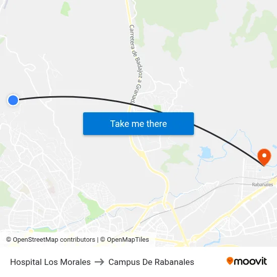 Hospital Los Morales to Campus De Rabanales map