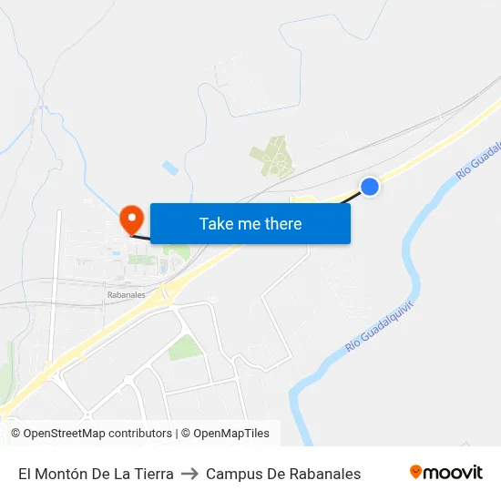 El Montón De La Tierra to Campus De Rabanales map