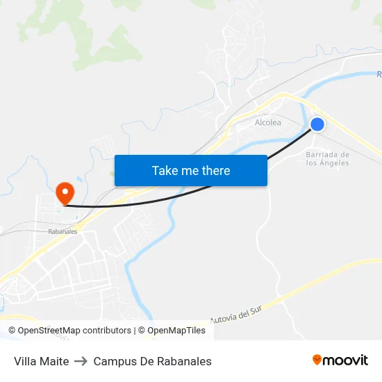 Villa Maite to Campus De Rabanales map