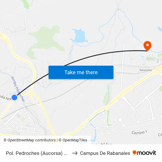 Pol. Pedroches (Aucorsa) Dc to Campus De Rabanales map