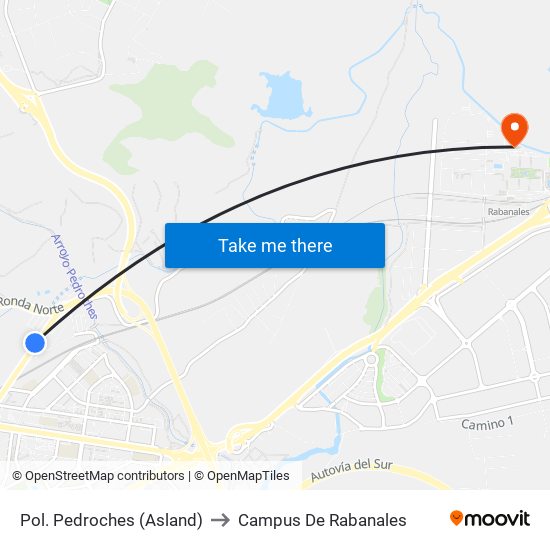 Pol. Pedroches (Asland) to Campus De Rabanales map