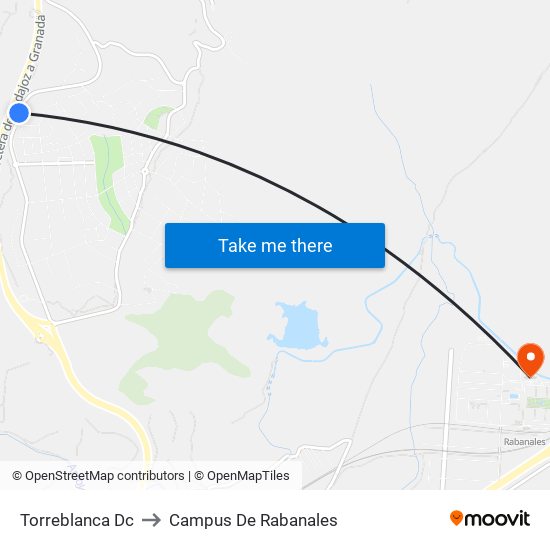 Torreblanca Dc to Campus De Rabanales map