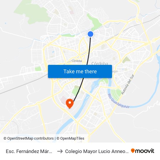 Esc. Fernández Márquez 2ª to Colegio Mayor Lucio Anneo Séneca map