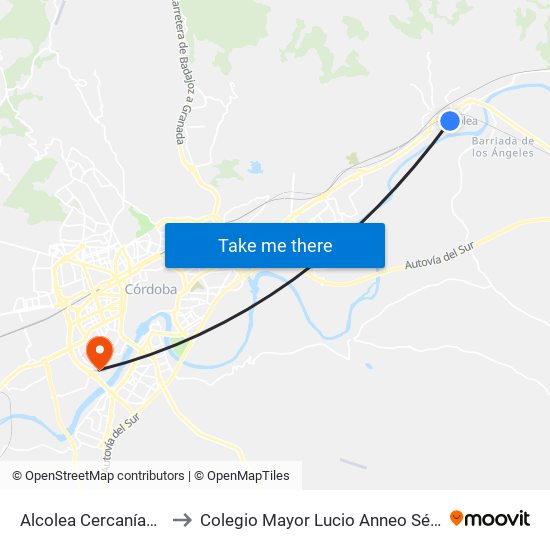 Alcolea Cercanías Dc to Colegio Mayor Lucio Anneo Séneca map