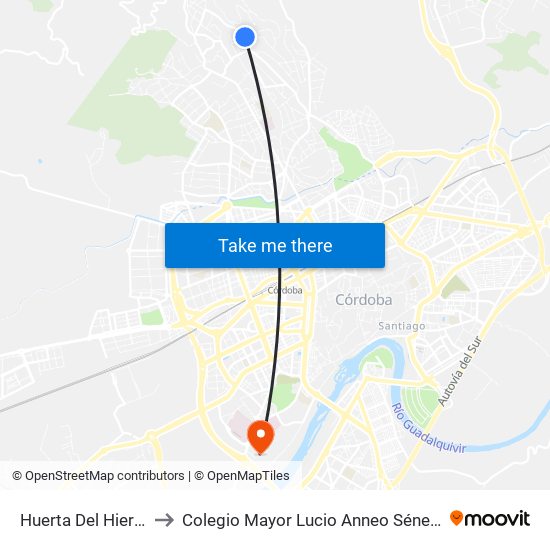 Huerta Del Hierro to Colegio Mayor Lucio Anneo Séneca map