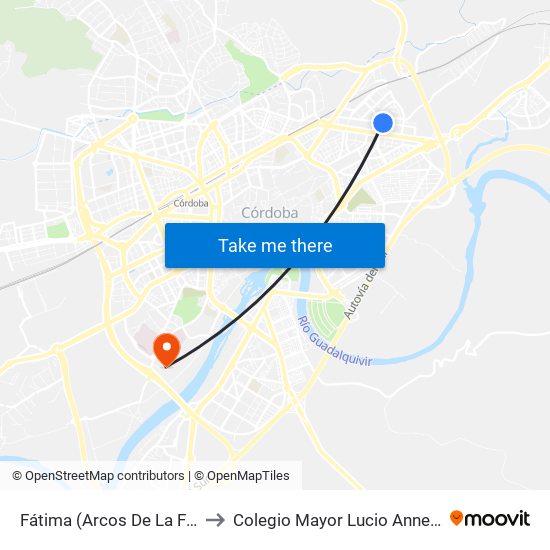 Fátima (Arcos De La Frontera) to Colegio Mayor Lucio Anneo Séneca map