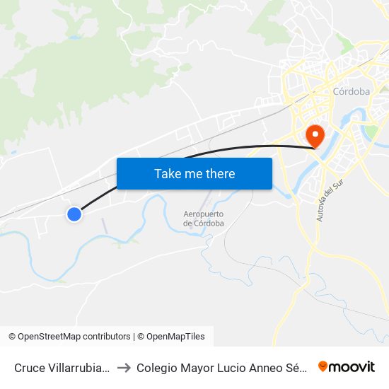 Cruce Villarrubia Dc to Colegio Mayor Lucio Anneo Séneca map