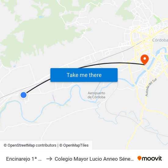 Encinarejo 1ª Dc to Colegio Mayor Lucio Anneo Séneca map