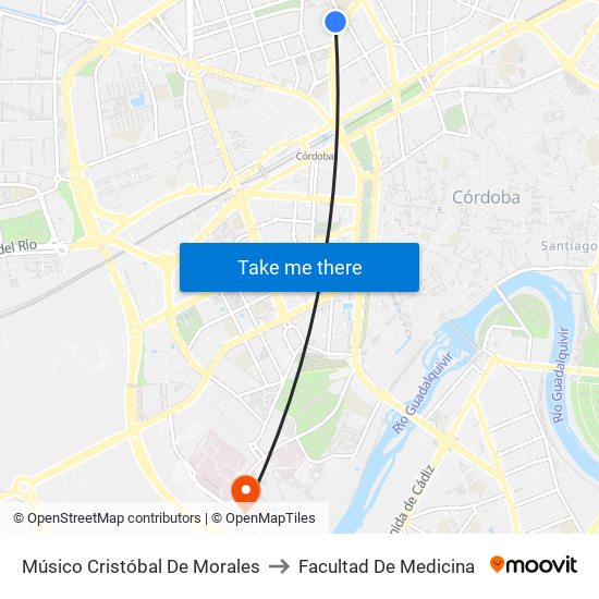 Músico Cristóbal De Morales to Facultad De Medicina map