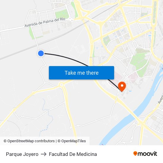 Parque Joyero to Facultad De Medicina map
