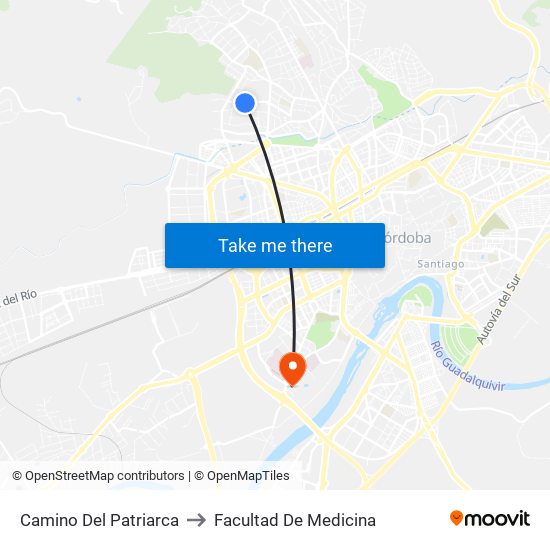 Camino Del Patriarca to Facultad De Medicina map