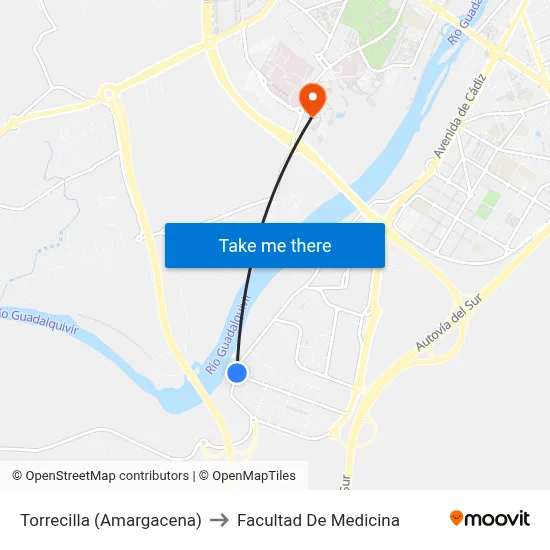 Torrecilla (Amargacena) to Facultad De Medicina map