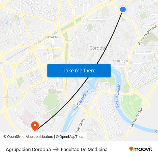 Agrupación Córdoba to Facultad De Medicina map