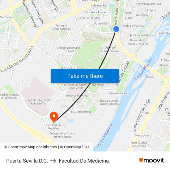Puerta Sevilla D.C. to Facultad De Medicina map