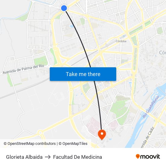 Glorieta Albaida to Facultad De Medicina map