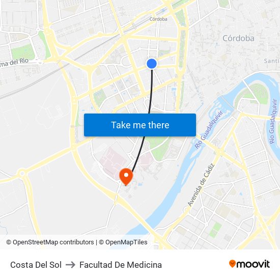 Costa Del Sol to Facultad De Medicina map