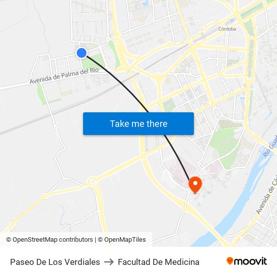 Paseo De Los Verdiales to Facultad De Medicina map