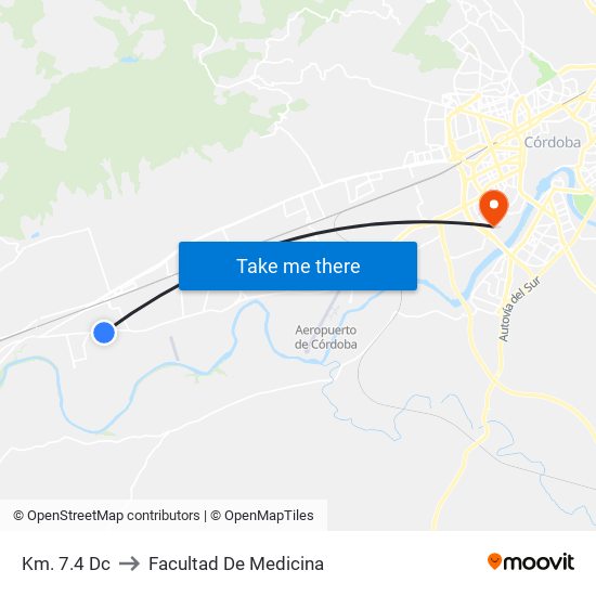 Km. 7.4 Dc to Facultad De Medicina map
