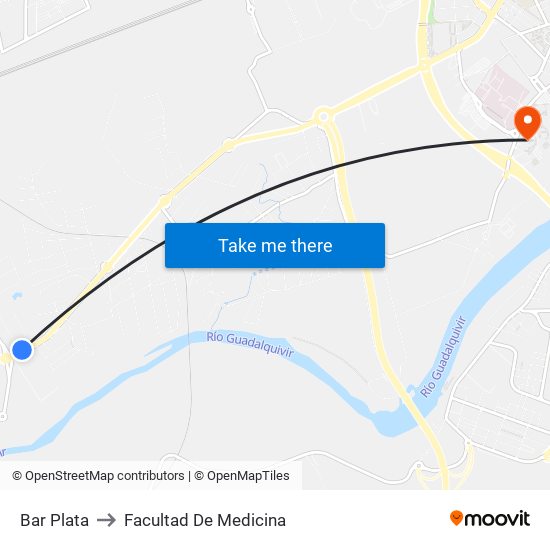 Bar Plata to Facultad De Medicina map