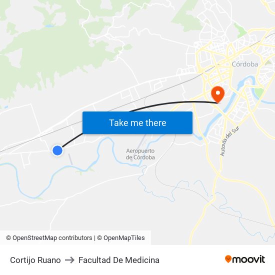 Cortijo Ruano to Facultad De Medicina map