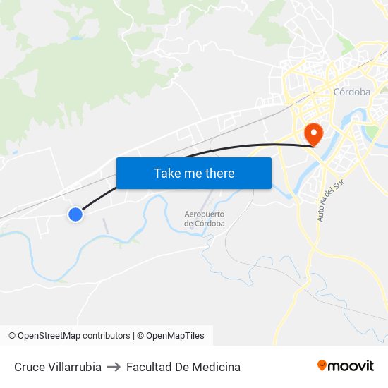 Cruce Villarrubia to Facultad De Medicina map